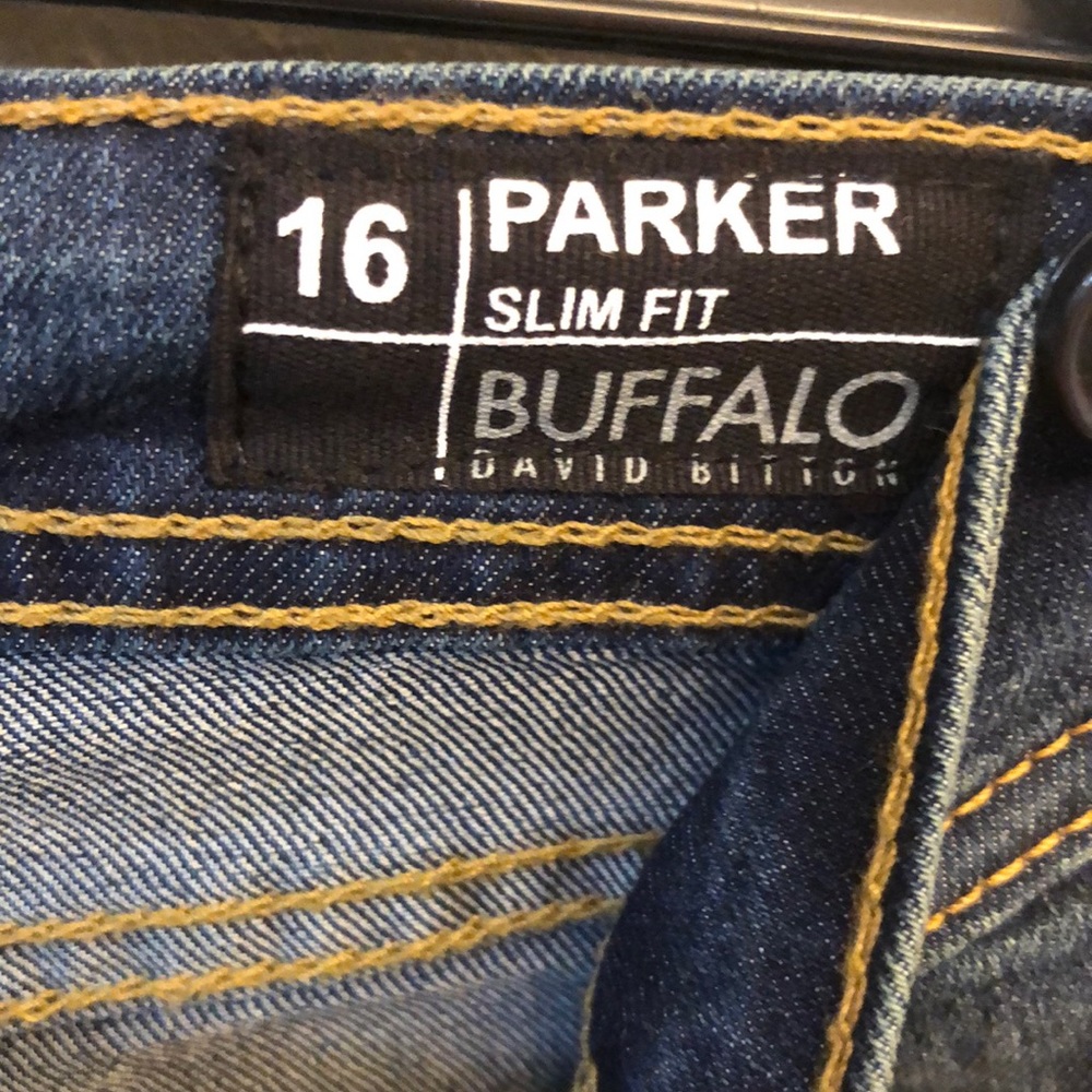 Buffalo Parker Slim Fit Jeans Shorts in Fossil Wash size 16 🤩 K1 - Picture 3 of 14